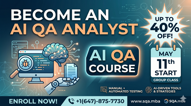 AI QA Analyst Course - Starts May 11 - 40% OFF