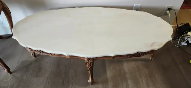 marble top coffee table and side tables - Photo 4