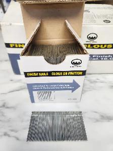 16 Gauge Finish Nails 1 ¾" inch Straight Galvanized NEW 2500pcs