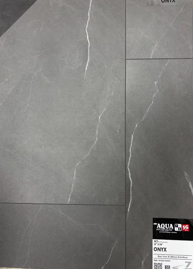 Waterproof Tile Flooring – AQUA TILE 5G (7mm Thick, AC5 Rated)