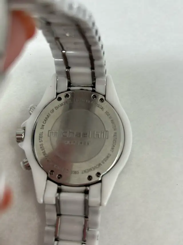 Michael Hill White Ceramic Watch 3/4 Carat Diamonds - Photo 7