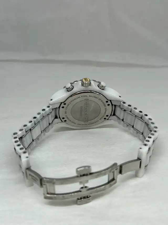 Michael Hill White Ceramic Watch 3/4 Carat Diamonds - Photo 8