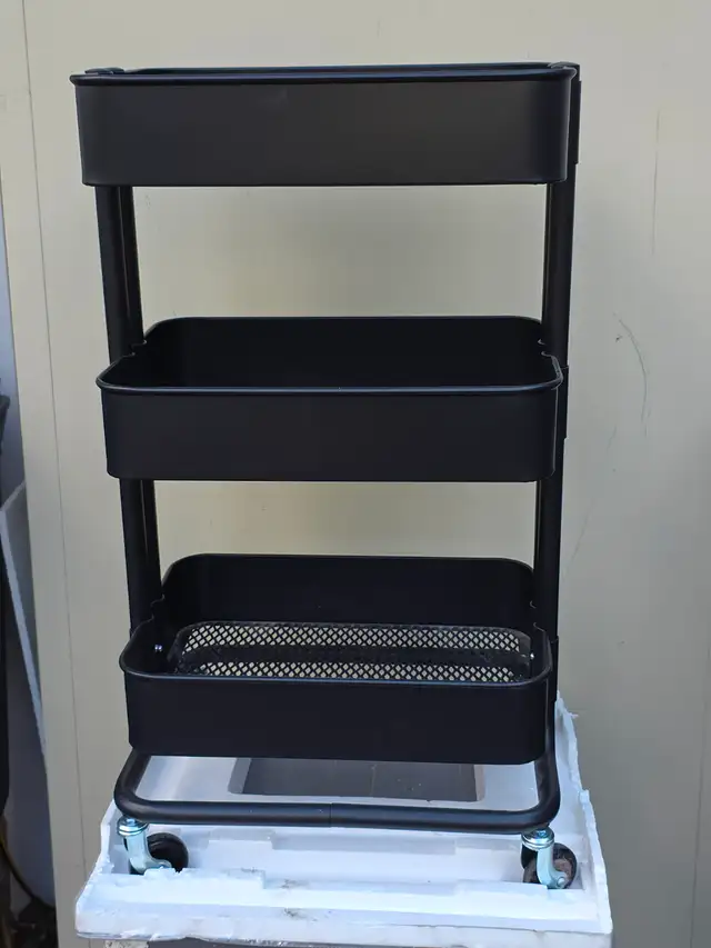 3 Shelves Rolling Utility Cart Organizer