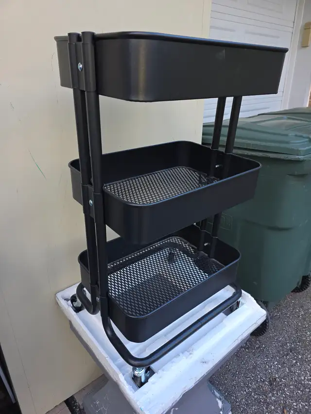 3 Shelves Rolling Utility Cart Organizer - Photo 2