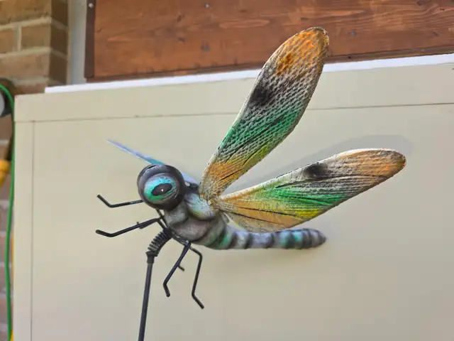 Dragon Fly Yard Decoration On A Shaft To Repel/Scare Insects