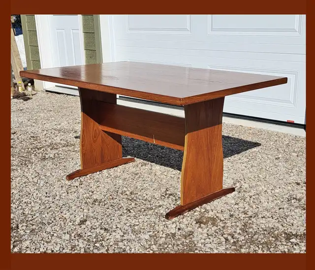 MID CENTURY MODERN 1960s TEAK DINING TABLE or DESK VINTAGE