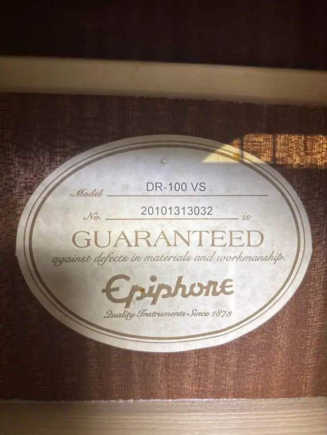 Epiphone DR100 Songman Accoustic Natural - Photo 5
