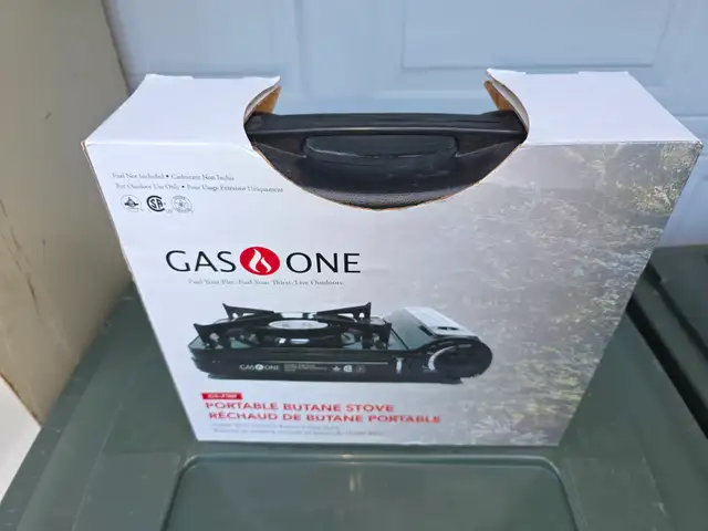 GAS ONE 10,000 BTU Portable Butane Gas Camping Stove Plastic Cas - Photo 8