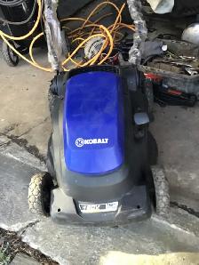 CORDED ELECTRIC LAWNMOWER ( KOBALT)  almost new