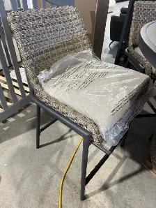 60" round outdoor patio dining set with fire table - Photo 4