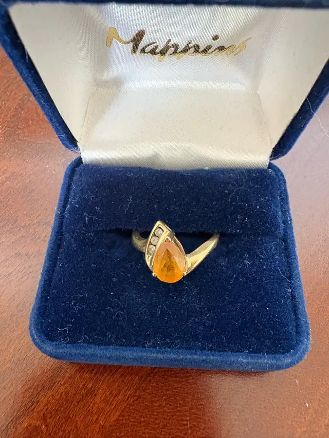 CITRINE GOLD AND DIAMOND