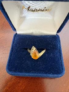 CITRINE GOLD AND DIAMOND