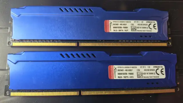 8GB DDR3 DESKTOP RAM (2×4GB) – 1866MHz HYPERX FURY – TESTED –$20 - Photo 2