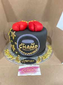 Boxing gloves cake, custom cake