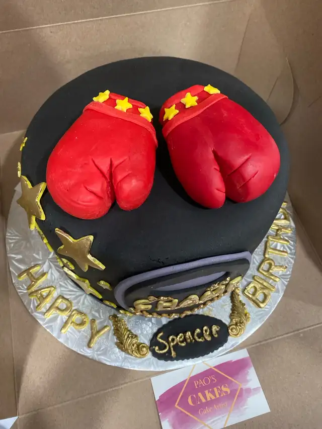 Boxing gloves cake, custom cake - Photo 5