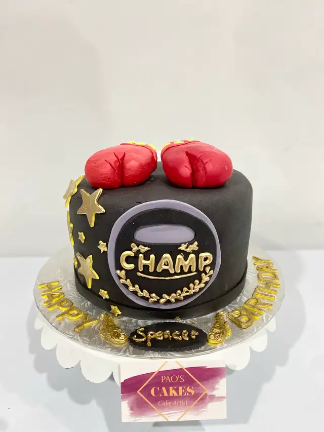Boxing gloves cake, custom cake - Photo 6