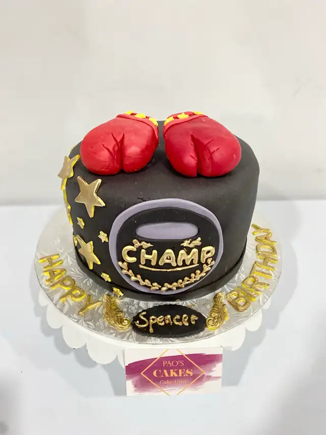 Boxing gloves cake, custom cake - Photo 7