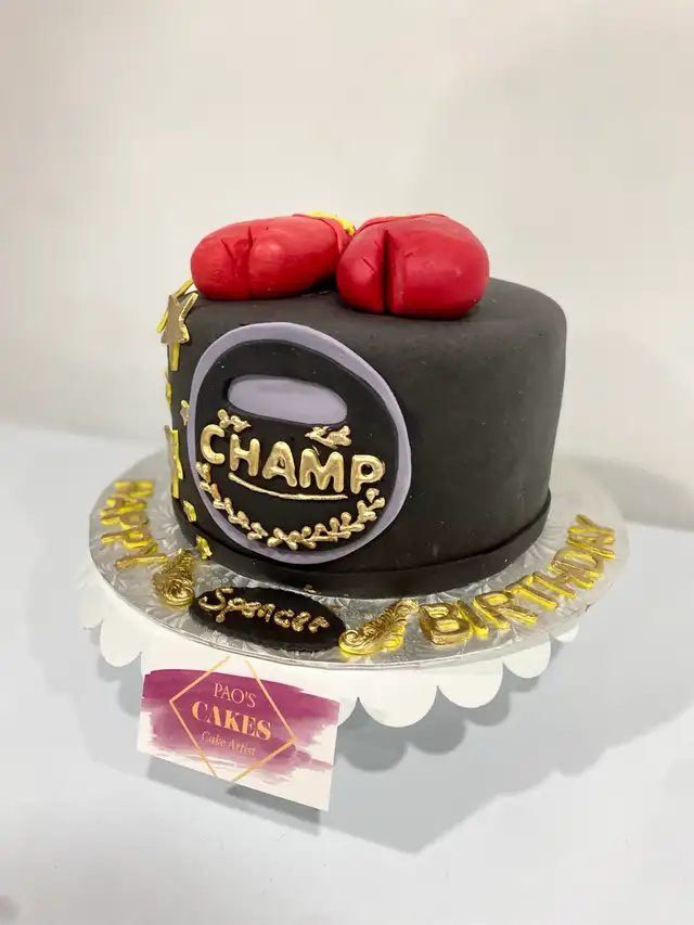 Boxing gloves cake, custom cake - Photo 9