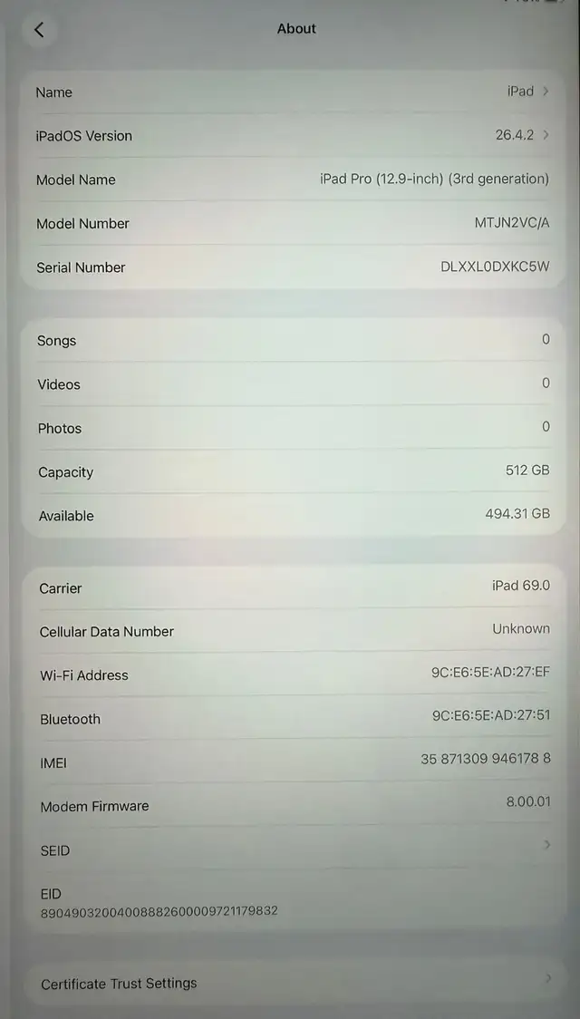 Apple iPad Pro 3rd Gen 12.9IN  Wi-Fi Cellular, 512GB Silver $489 - Photo 5