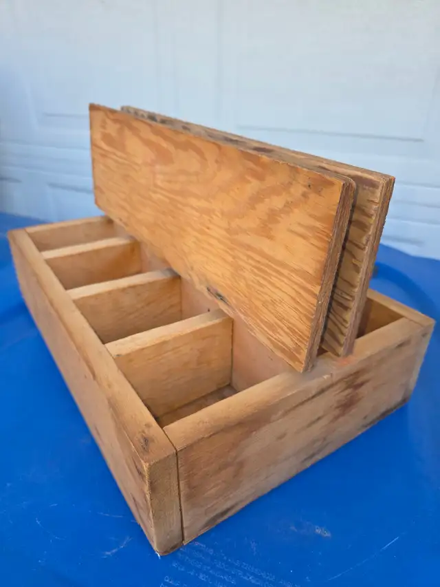 8 Compartments Soap Display Wood Box With Hinged Flaps Organizer - Photo 3
