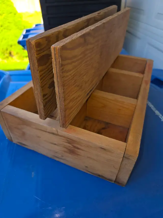 8 Compartments Soap Display Wood Box With Hinged Flaps Organizer - Photo 4