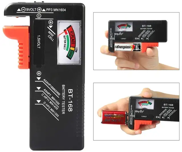 Battery Tester Checker for AA AAA C D 9V 1.5V Button Cell - Photo 3