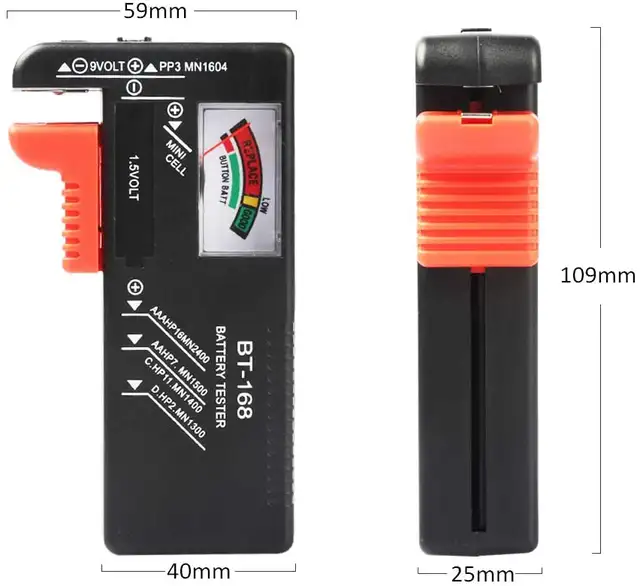 Battery Tester Checker for AA AAA C D 9V 1.5V Button Cell - Photo 6