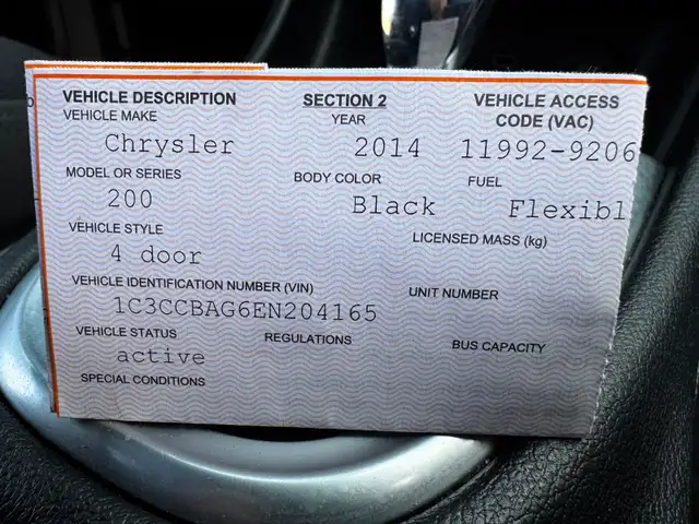 LOW PRICE! 2014 Chrysler 200 Lx 3.6L V6 Auto - Photo 8
