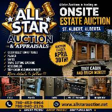 ST. ALBERT:  TIMED ONLINE ESTATE AUCTION - April 30 at 6 pm