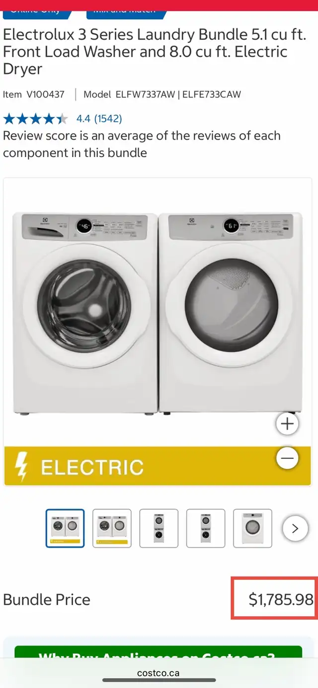 NEW 27" Electrolux Front Load Washer And Dryer Set (Stackable) - Photo 10