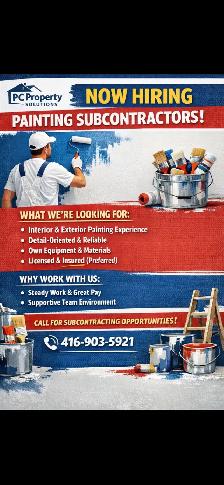 Painting Sub Contractor Needed