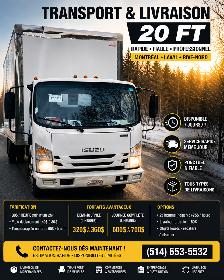 Transport & Livraison 20 ft – Rapide, Fiable – Montréal / Laval
