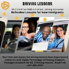 ✨✨✨Driving Lessons (BDE Certification-G2-G Lessons-Road Test)✨✨