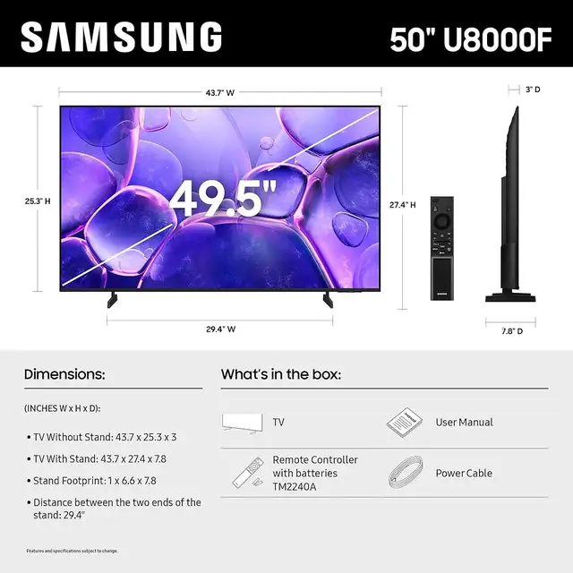 samsung-LED TV 43'-smart-clearance sale-warranty-$299-no tax- - Photo 3