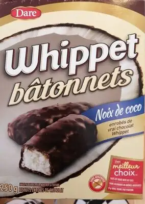 Dare  Whippet Sticks  Chocolate covered Coconut Sticks  250g/...