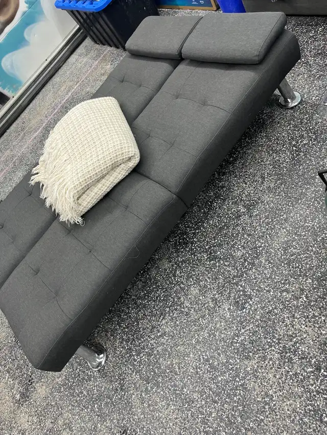 Modern Linen Convertable Futon-Sofa Bed - Photo 5