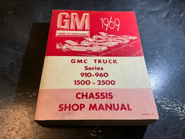1969 GMC Truck 910-960 Shop Manual Canada 1500-2500 Suburban Van