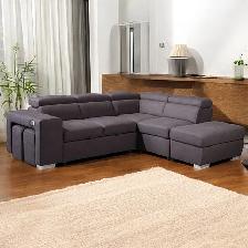 New Grey Sectional Sofa Bed With Corner Chaise In Huge Sale