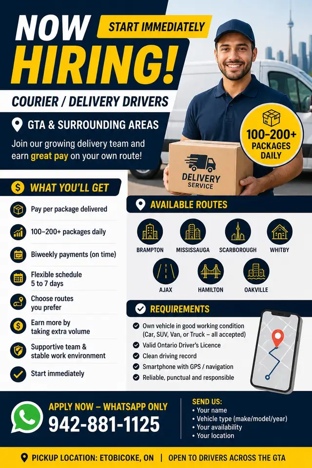 HIRING COURIER DELIVERY DRIVERS - Photo 2