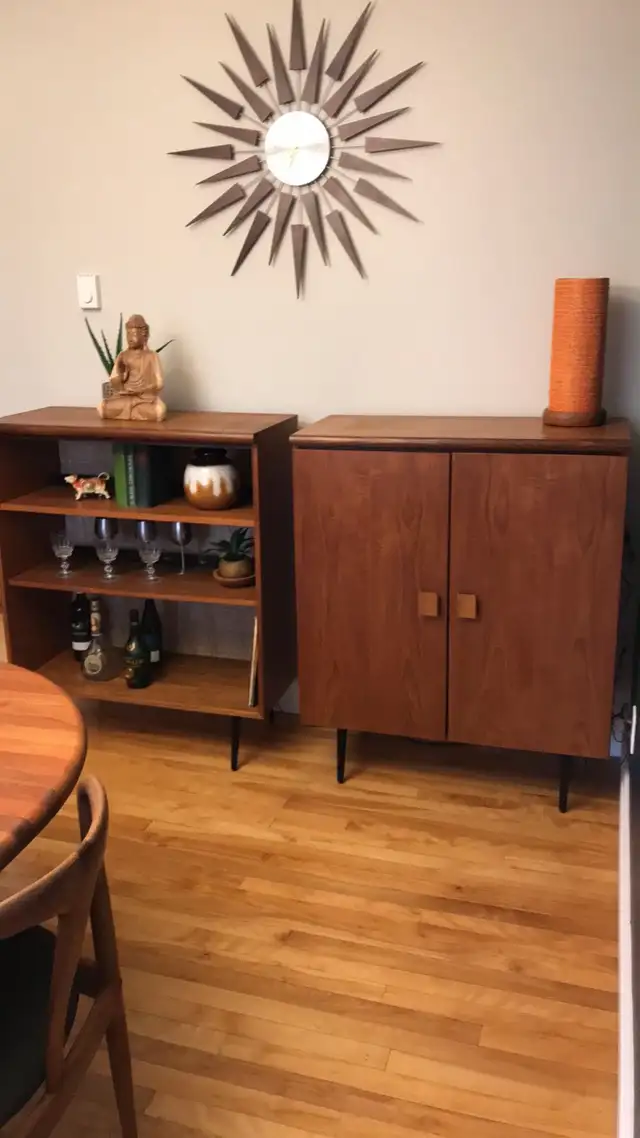 Mid century. TEAK TECK. Meubles Modulaire. Crédence, buffet disq - Photo 7