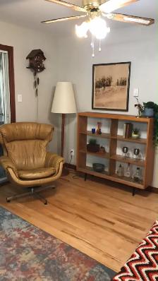 Mid century. TEAK TECK lampe / Crédence, buffet, bibliothèque, s