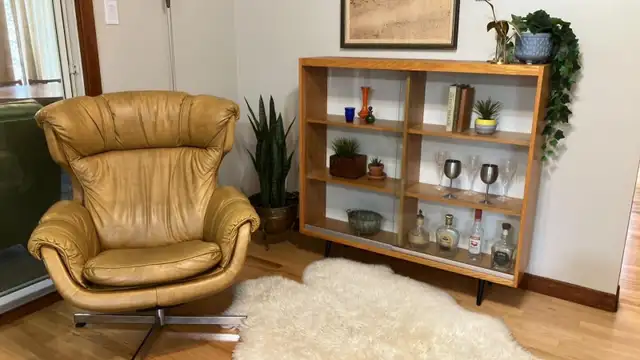 Mid century. TEAK TECK lampe / Crédence, buffet, bibliothèque, s - Photo 2