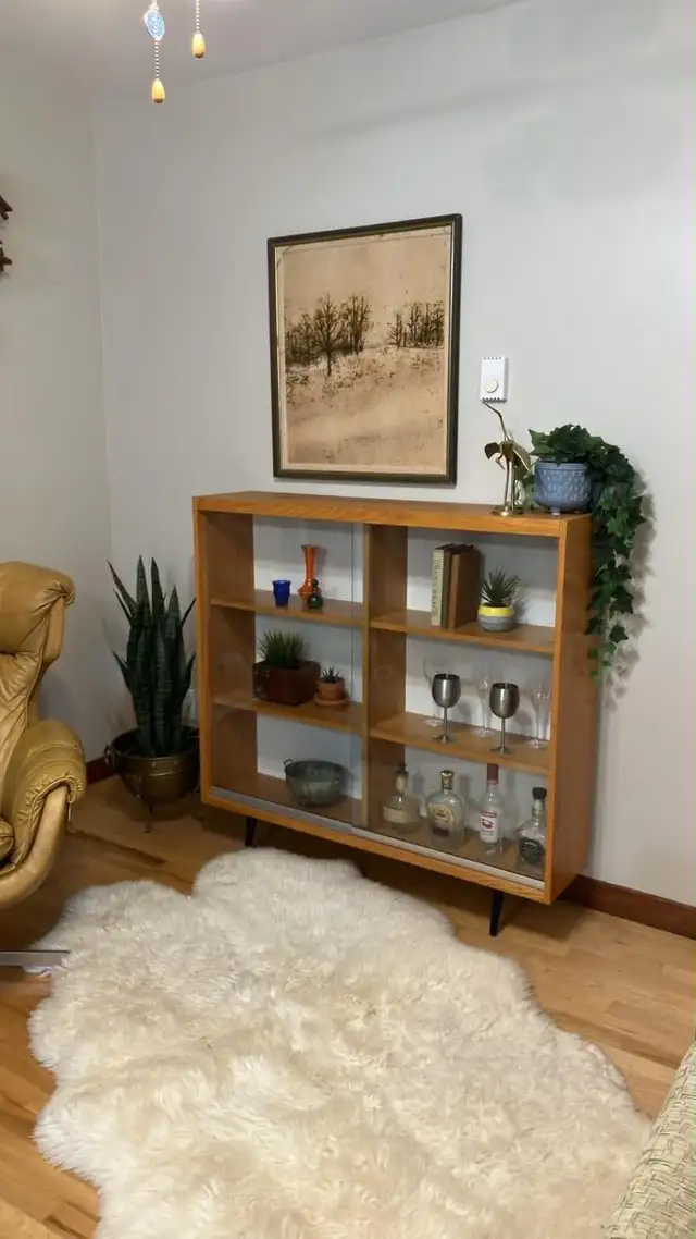 Mid century. TEAK TECK lampe / Crédence, buffet, bibliothèque, s - Photo 5