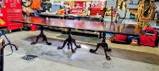 STUNNING&RARE12FTX46'3PEDESTAL DINING TABLE SOLID MAHOG 12CHAIRS