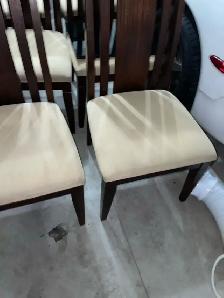 Dining room table with 6 chairs and insert