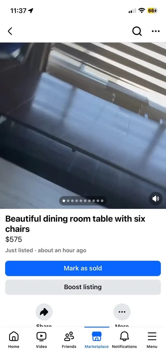 Dining room table with 6 chairs and insert - Photo 10