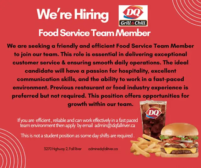 Need grill staff