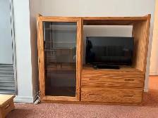 Solid Wood Entertainment Unit (Crate Designs) $80