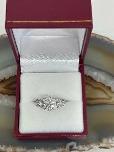 14k W/G Lab Diamond Ring