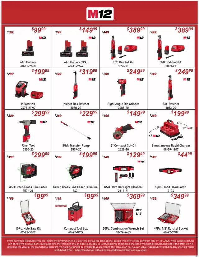 Milwaukee Promos at Prime Fasteners & Tools - Photo 4